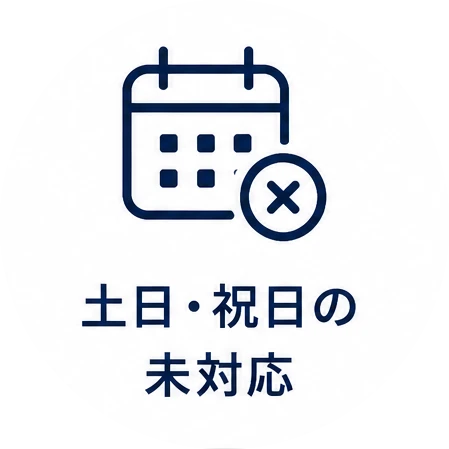 土日・祝日の未対応