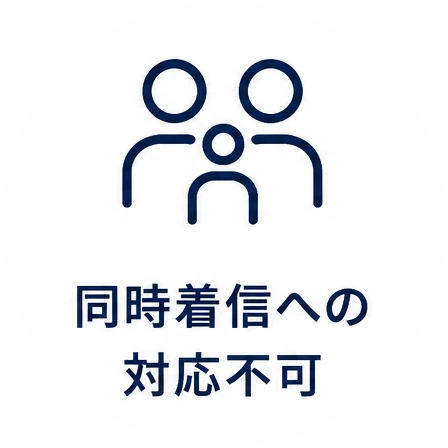 同時着信への対応不可